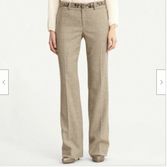 Banana Republic Tan Wool Stretchy Martin Fit Trouser Pants, 2 - Picture 9 of 9